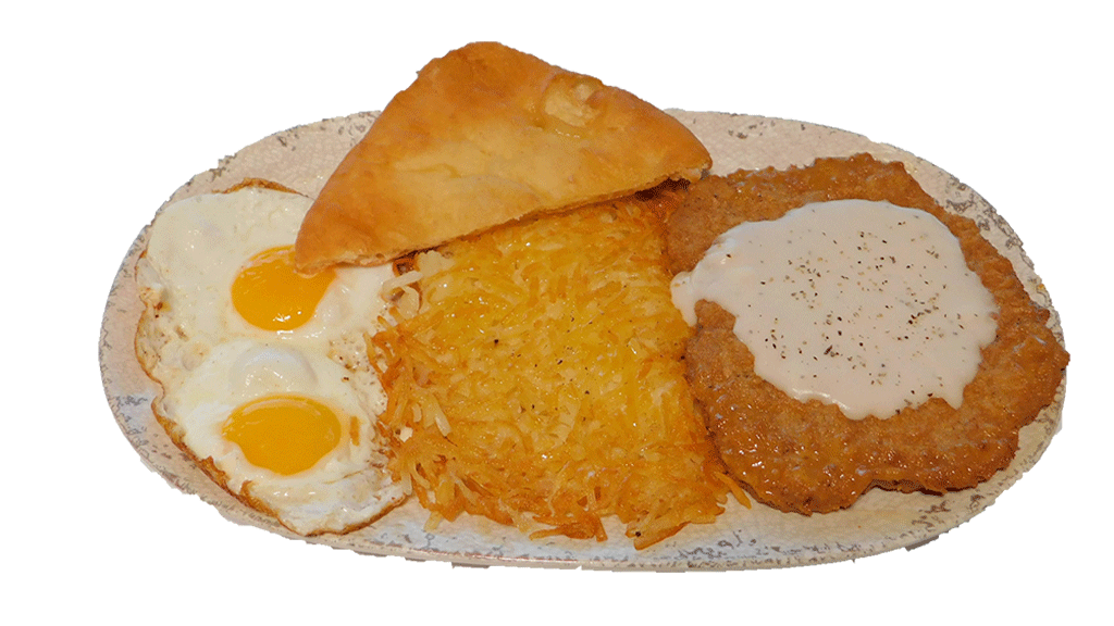 country fried steak and eggs picture