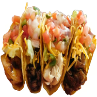 A picture of hand held tacos