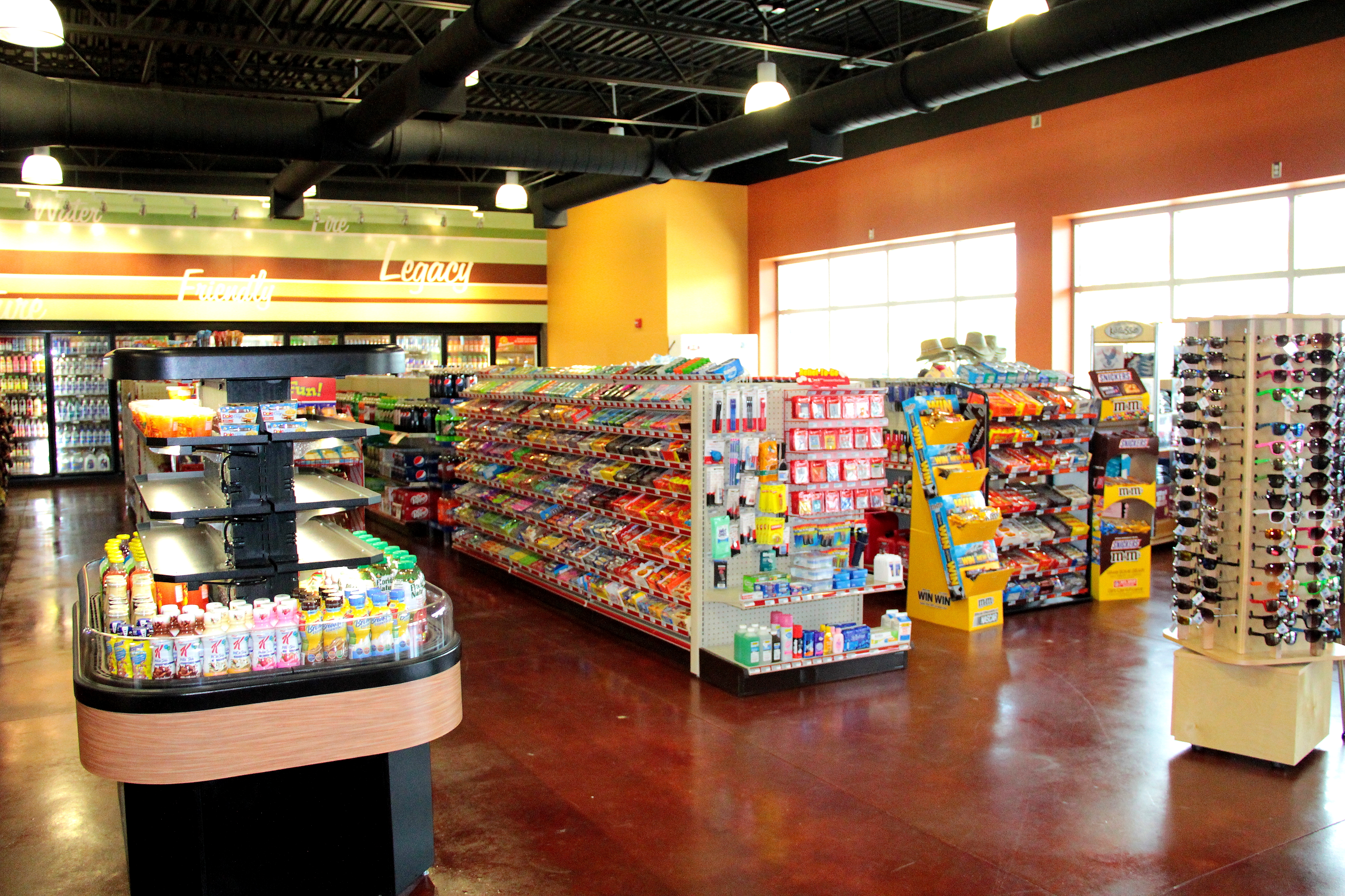 Wideshot picture of snack isle inside store